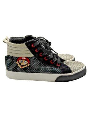 Ground Up Nintendo Super Mario Bros Boys 5 High Top Shoes Mario Luigi Mismatched